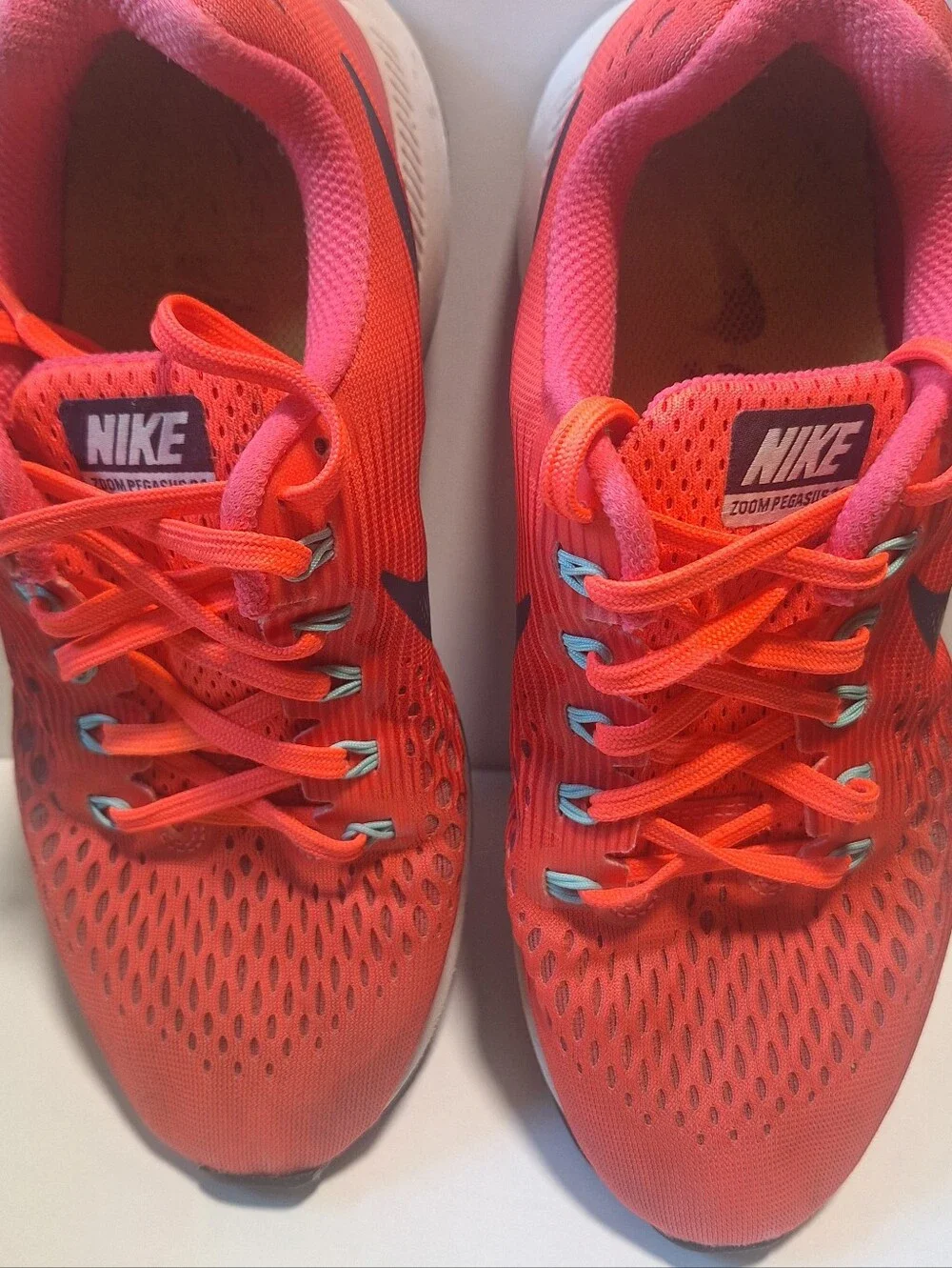 Nike Air Zoom Pegasus 34 Women's Size 9 Hot Punch Coral 880560-602 Read Descrip